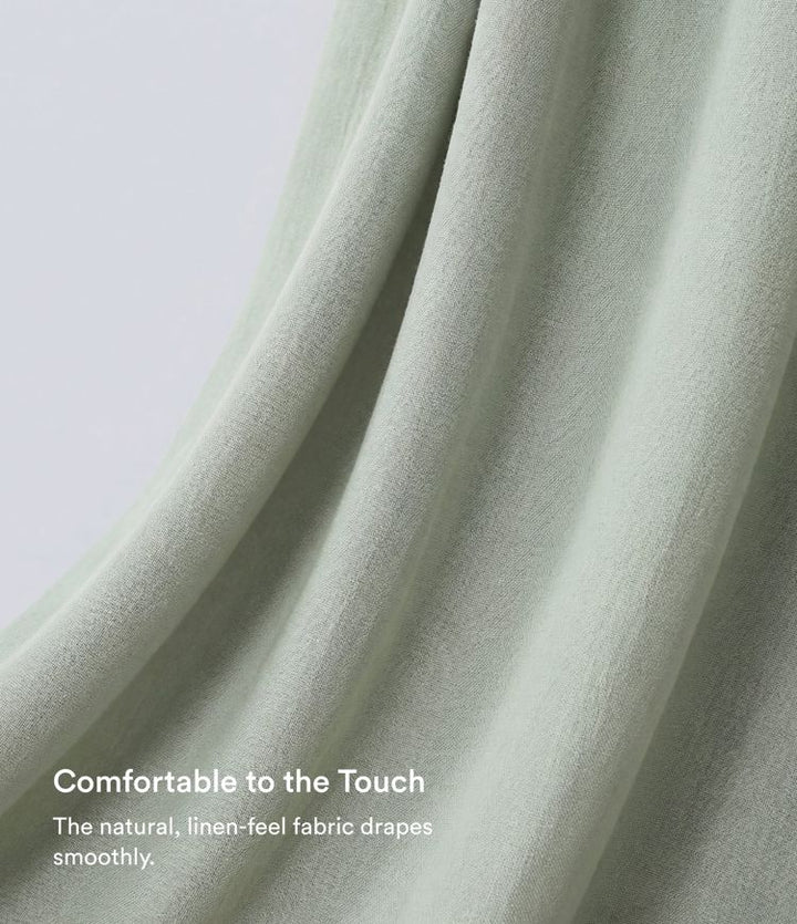 High Waisted Drawstring Pocket Wide Leg Casual Linen-Feel Trousers